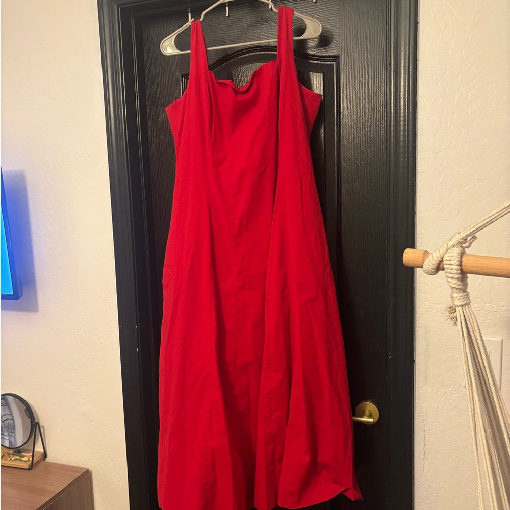 Abercrombie & Fitch Strapless Red Dress